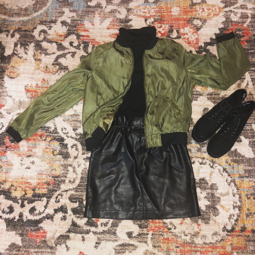 Army Green Bomber Jacket